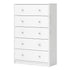 May Chest of 5 Drawers in White